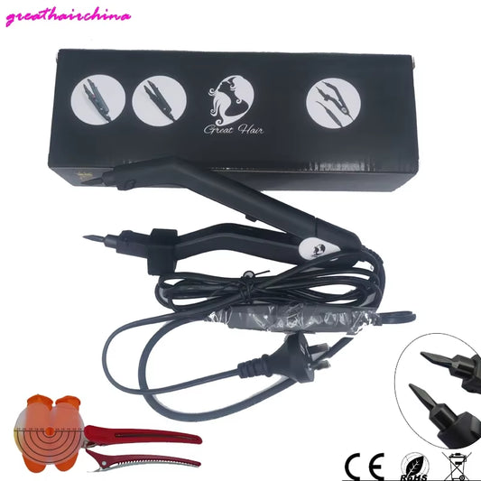 Professional Mini Heat Iron Hair Connectors Set Latest Version Sharp Tip Joint Keratin Hair Extensions Tools for EU AU US UK