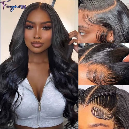 250% Density 13X6 Body Wave Lace Front Wigs Human Hair 13X4 HD Lace Front Wigs Human Hair Pre Plucked Human Hair Wigs for Women