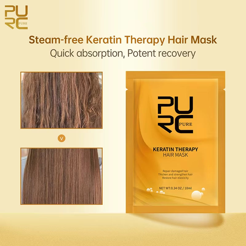 Professional Brazilian Keratin Hair Treatment Cream Straightening Smoothing Scalp Treatment Purifying Shampoo Hair Care