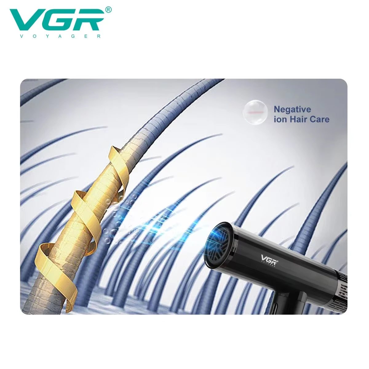 Hair Dryer Professional Air Blower Brushless Motor Hair Dryer Machine 110000 RPM Hair Dryer Negative Ion Barber Salon V-427