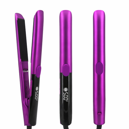 Hair Straightener Curler Plasma Keratin Treatment 500°F Hair Flat Irons for Frizzy Hair Styling Tool 110-240V Dual Voltage