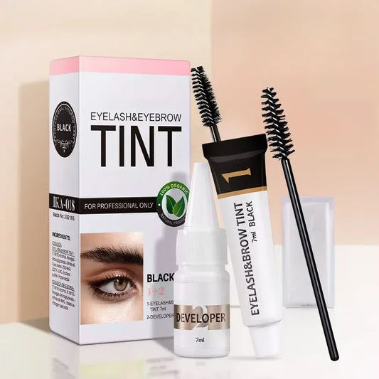 Eyelashes and Eyebrow Tint Dye Professional Eyebrow Dye Waterproof Long-Lasting Eyebrow Brow Kit Semi Permanent Brow Lift