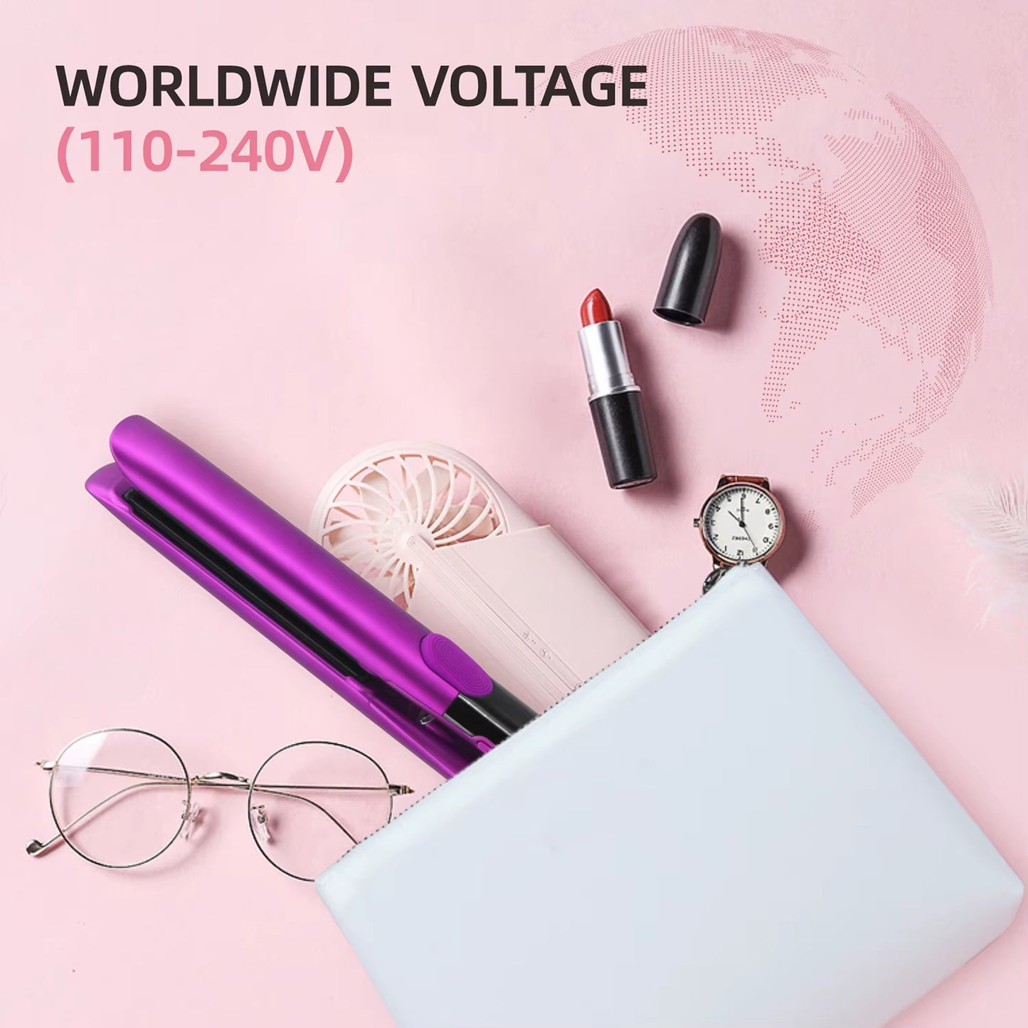 Hair Straightener Curler Plasma Keratin Treatment 500°F Hair Flat Irons for Frizzy Hair Styling Tool 110-240V Dual Voltage