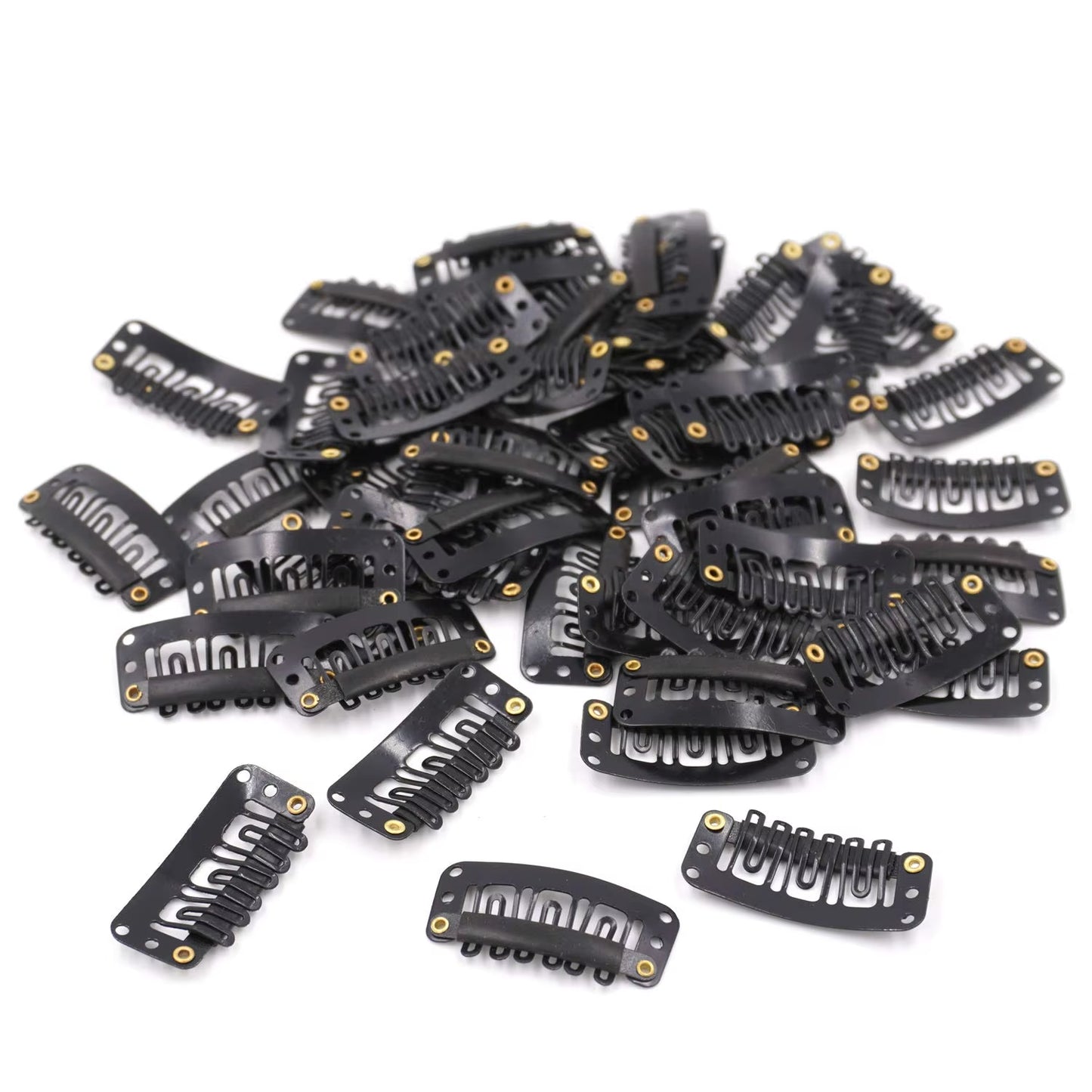 50 Clips for Clip-In Real Hair Wefts Hair Extensions Wig Hair Clip Hair Clips