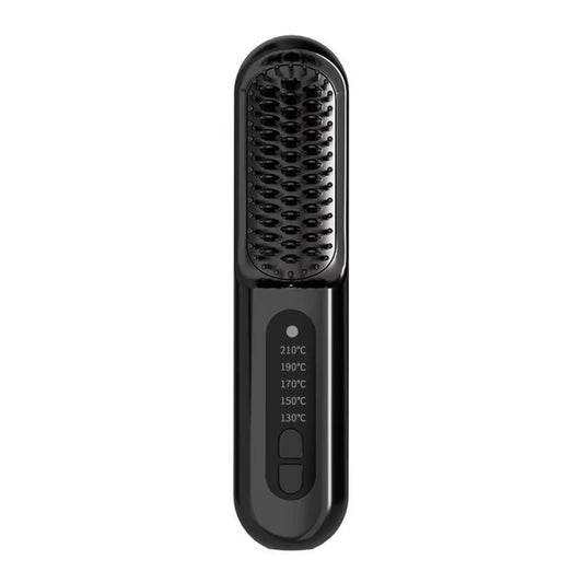 Wireless Hair Straightener Brush with 5 Temp Setting Anti-Scald Hot Brush Heated Styling Comb Fast Heating Straight Hair Comb