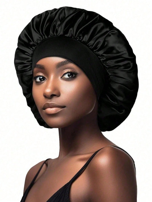 1Pc Satin Bonnet Silk Bonnet Hair Bonnet Jumbo Size for Sleeping Satin Bonnet Stretchy Tie Band for Women, Bonnet, Shower Cap, Hair Products and Accessories for Barber Salon Beauty Travel Essentials,Back to School,Travel Holiday Essentials,Hair Accessories for Women,Hair,Barber,Hair Tools,Hair Products,Hair Care,Travel,Hair Stuff,Hairdressing Equipment,Accessories,Barbershop