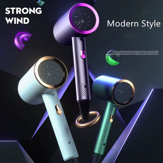 Home Portable High Power Blue Hair Dryer 1200W Professional Hair Dryer Strong Wind Salon Negative Ion Hair Dryer