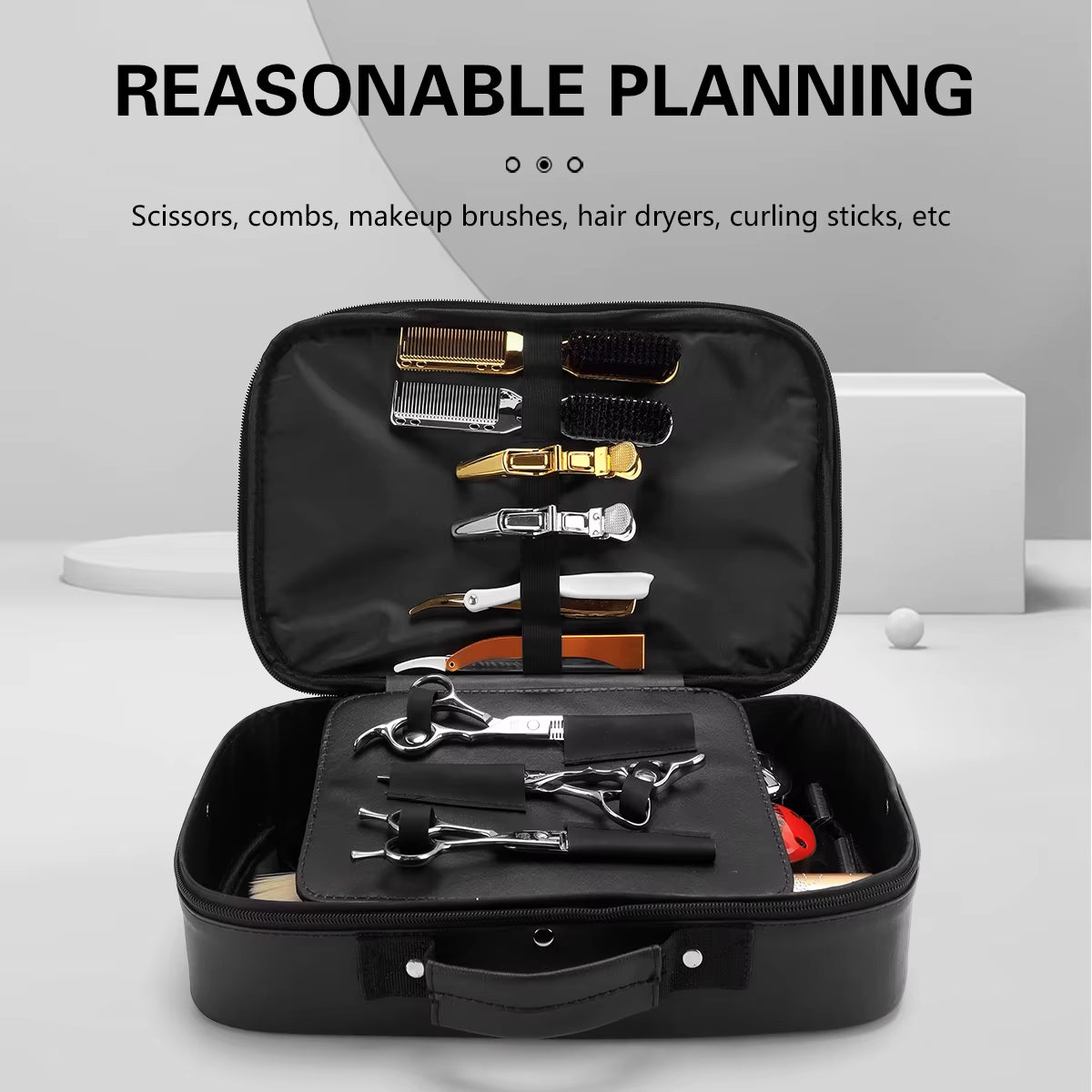 Salon Barber Tool Storage Bag Scissor Bag Beauty Carrying Case Portable Makeup Box Beauty and Hair Products Sorting Bag