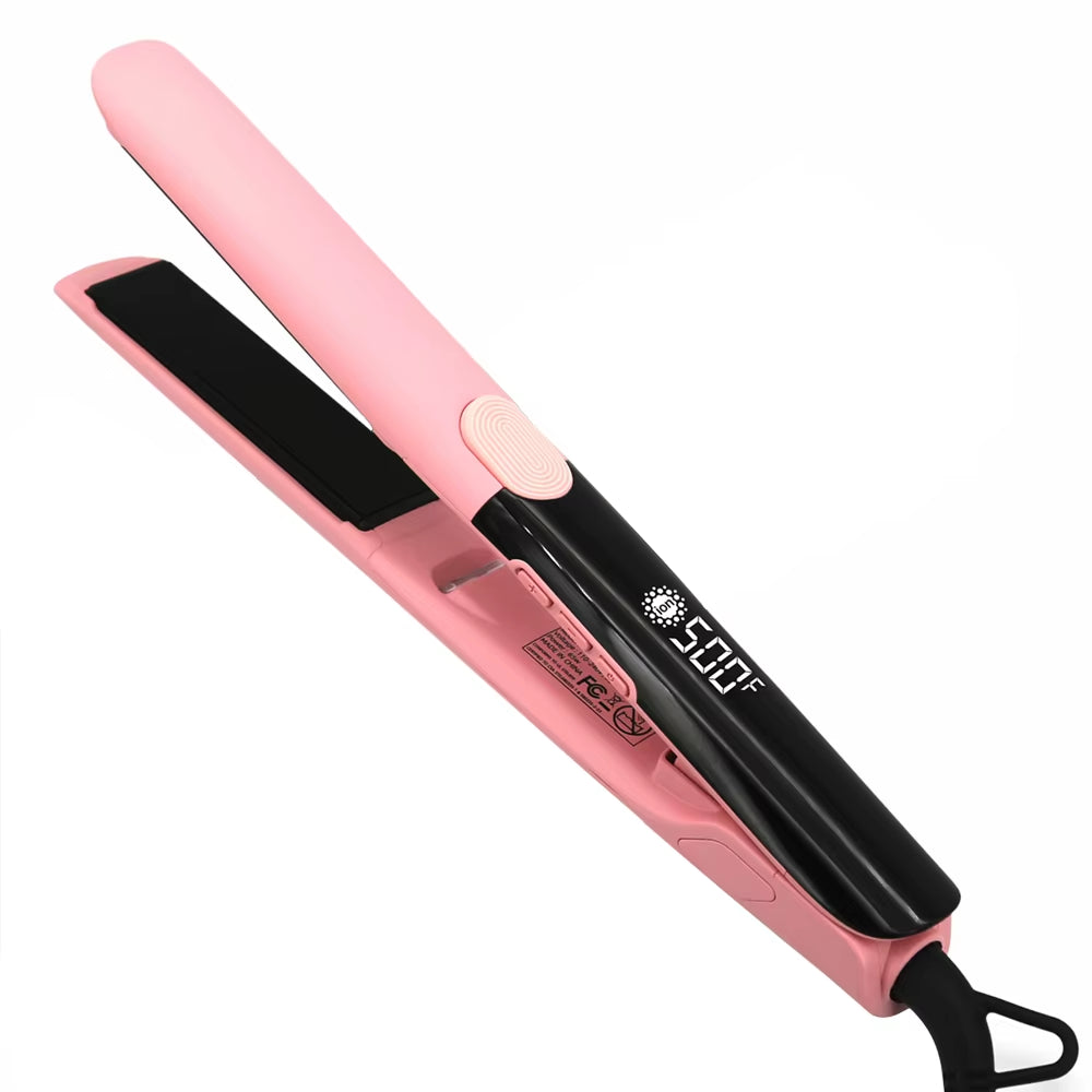 Hair Straightener Curler Plasma Keratin Treatment 500°F Hair Flat Irons for Frizzy Hair Styling Tool 110-240V Dual Voltage
