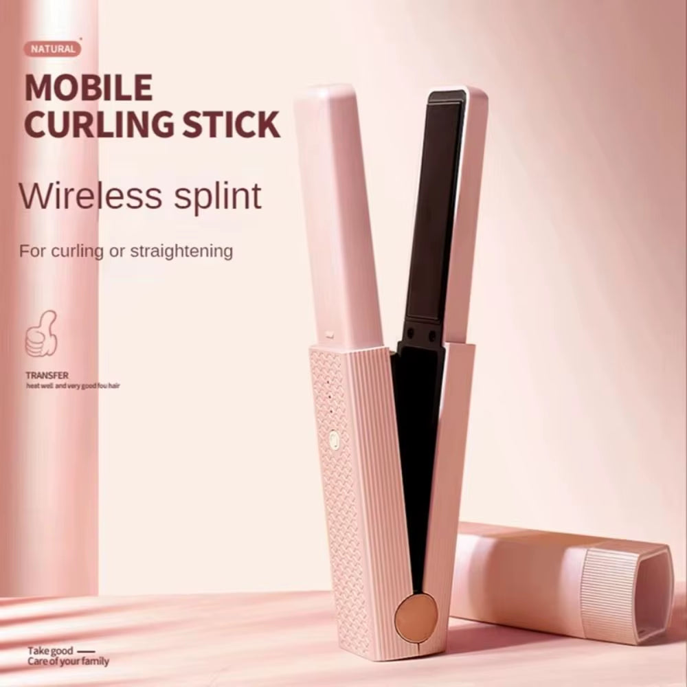 Even Heat Distribution Mini Hair Straightener Anti-Burn Temp Adjustable Hair Straightening Irons Fast Heating