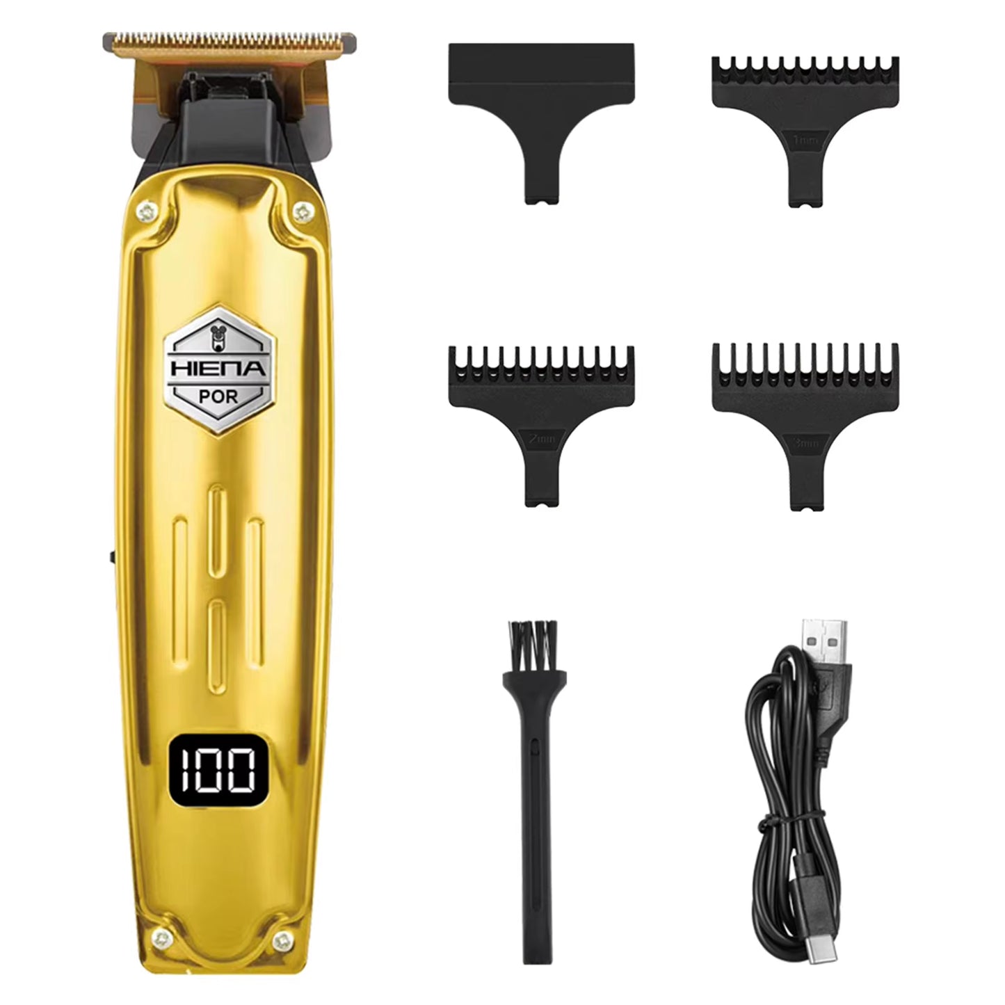 HYN Electric Hair Clipper Smart Digital Display Hair Beard Shaver Professional Hairdressing Carving Hair Cutting Machine