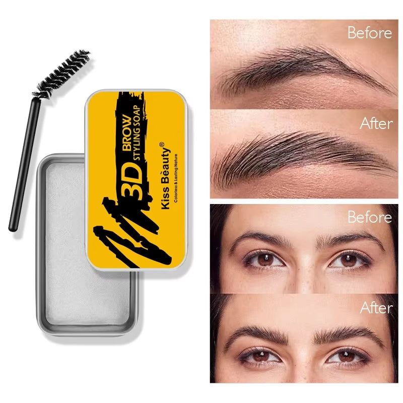Eyebrow Soap Wax Feathery Eyebrows Gel Eyebrow Styling Makeup Cream Brow Sculpt Lift Longlasting Waterproof Pomade Gel for Brow