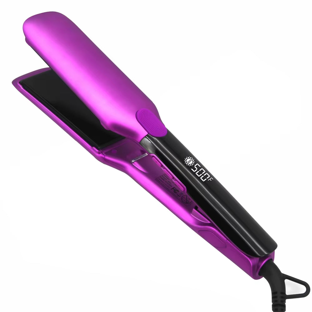 Hair Straightener Curler Plasma Keratin Treatment 500°F Hair Flat Irons for Frizzy Hair Styling Tool 110-240V Dual Voltage