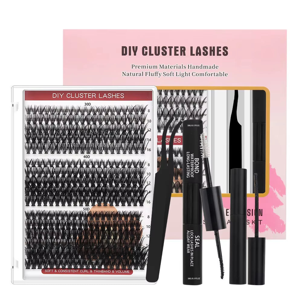 Lash Extension Kit Curl Eyelash Extension Cluster Lashes Individual Eyelashes Extension Eyelashes Makeup False Eyelashes 9-16Mm