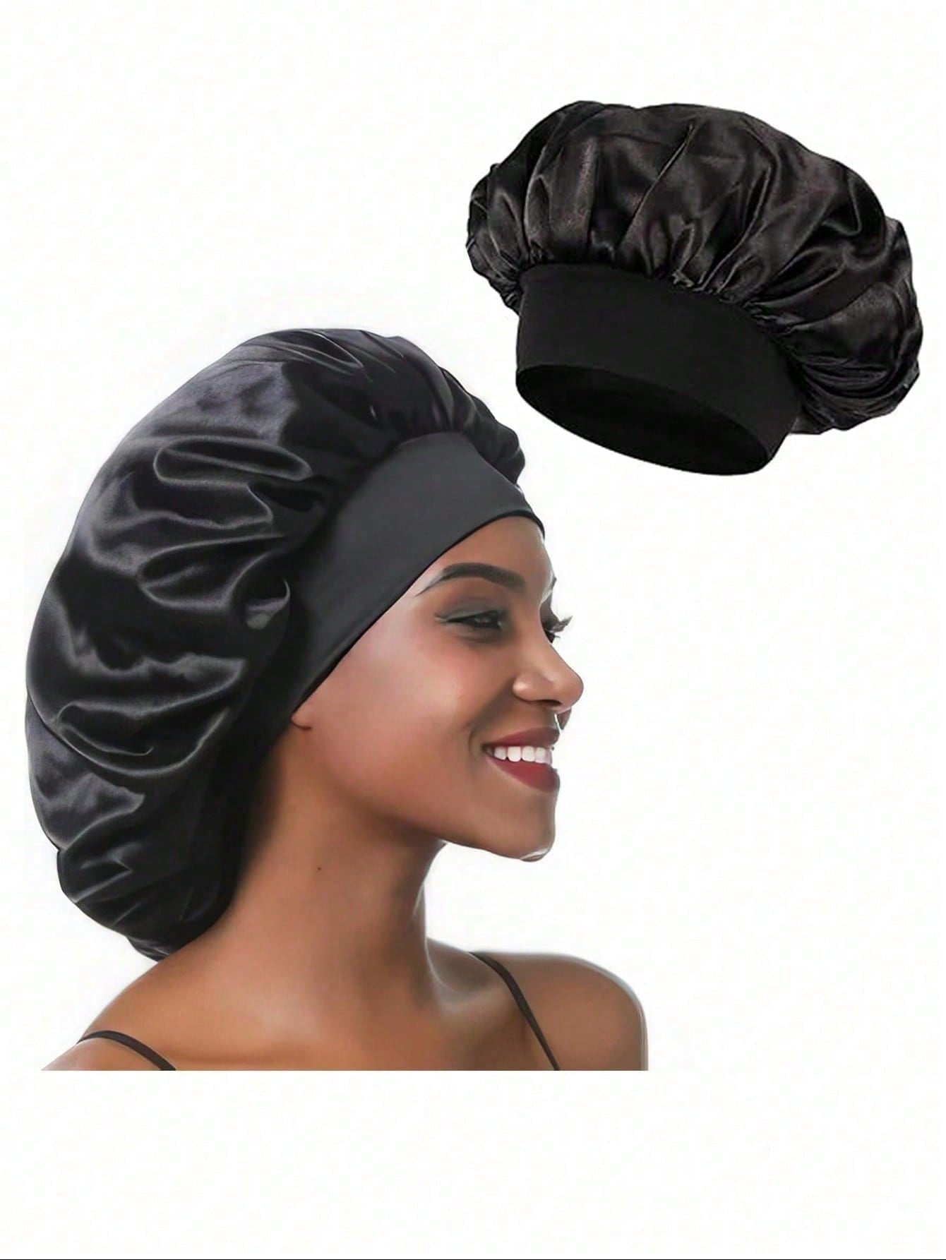 1Pc Satin Bonnet Silk Bonnet Hair Bonnet Jumbo Size for Sleeping Satin Bonnet Stretchy Tie Band for Women, Bonnet, Shower Cap, Hair Products and Accessories for Barber Salon Beauty Travel Essentials,Back to School,Travel Holiday Essentials,Hair Accessories for Women,Hair,Barber,Hair Tools,Hair Products,Hair Care,Travel,Hair Stuff,Hairdressing Equipment,Accessories,Barbershop