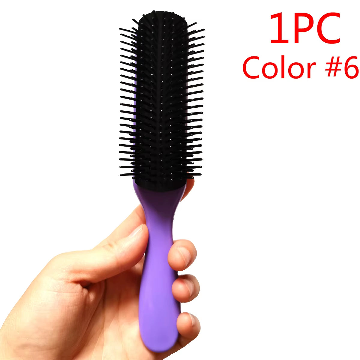 9 Rows Detangling Deman Hair Brush Scalp Massage Hairbrush Styling Salon Hairdressing Women Straight Curly Hair Products Comb