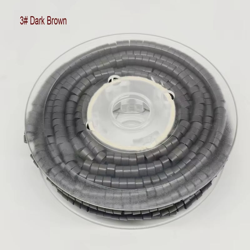 500PCS 4.5*2.5*3.0Mm Pre-Loaded Silicone Aluminum Micro Rings Links Beads Hair Extension Tools for Keratin Hair Extensions