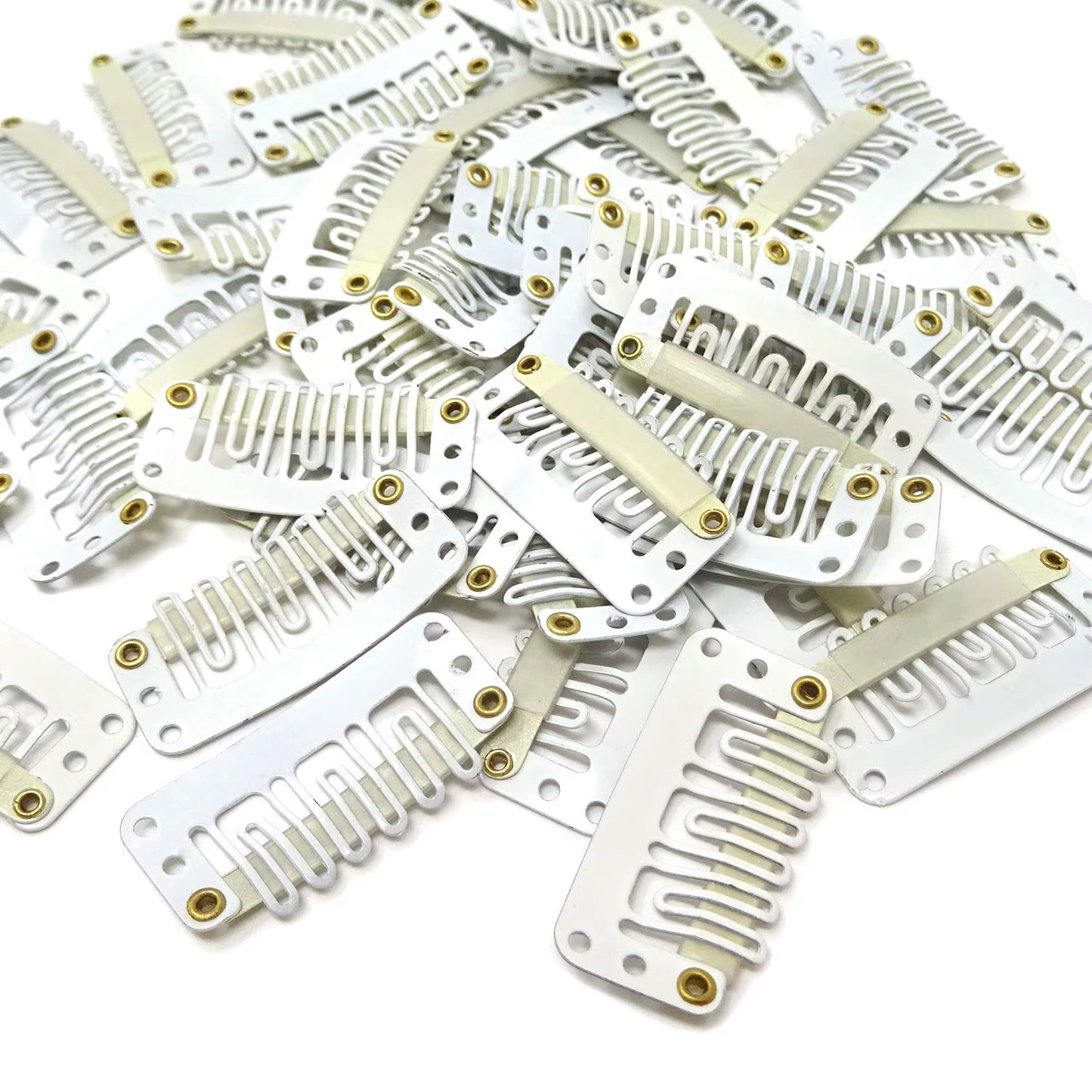 50 Clips for Clip-In Real Hair Wefts Hair Extensions Wig Hair Clip Hair Clips