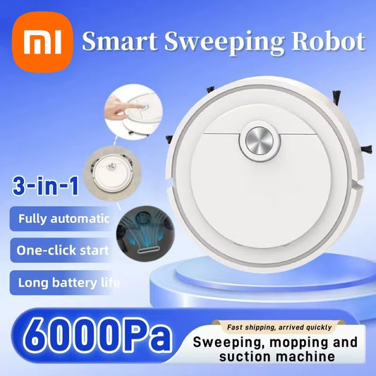 Xiaomi Smart Sweeping Robot 3 in 1 Smart Cleaner Household Rechargeable Fully Automatic Vacuum Cleaner 6000Pa Suction Pet Hair