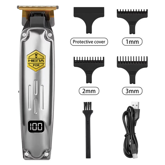 HYN Electric Hair Clipper Smart Digital Display Hair Beard Shaver Professional Hairdressing Carving Hair Cutting Machine
