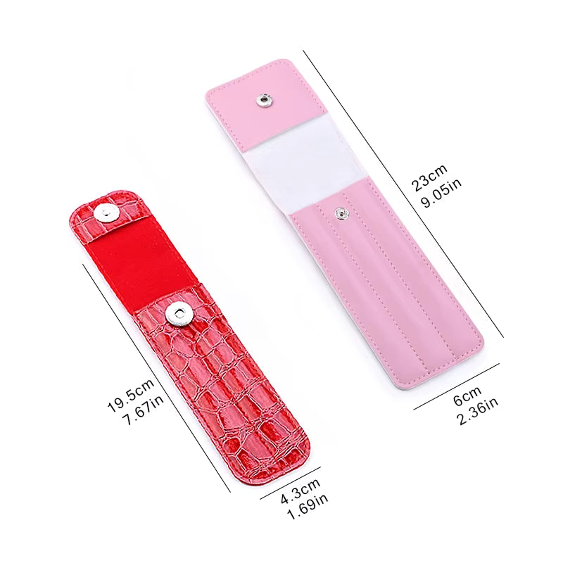Eyelash Extension Special Tweezers Leather Case Professional Storage Bag for Tweezers Eyelashes Kit Portable Safe Makeup Tools