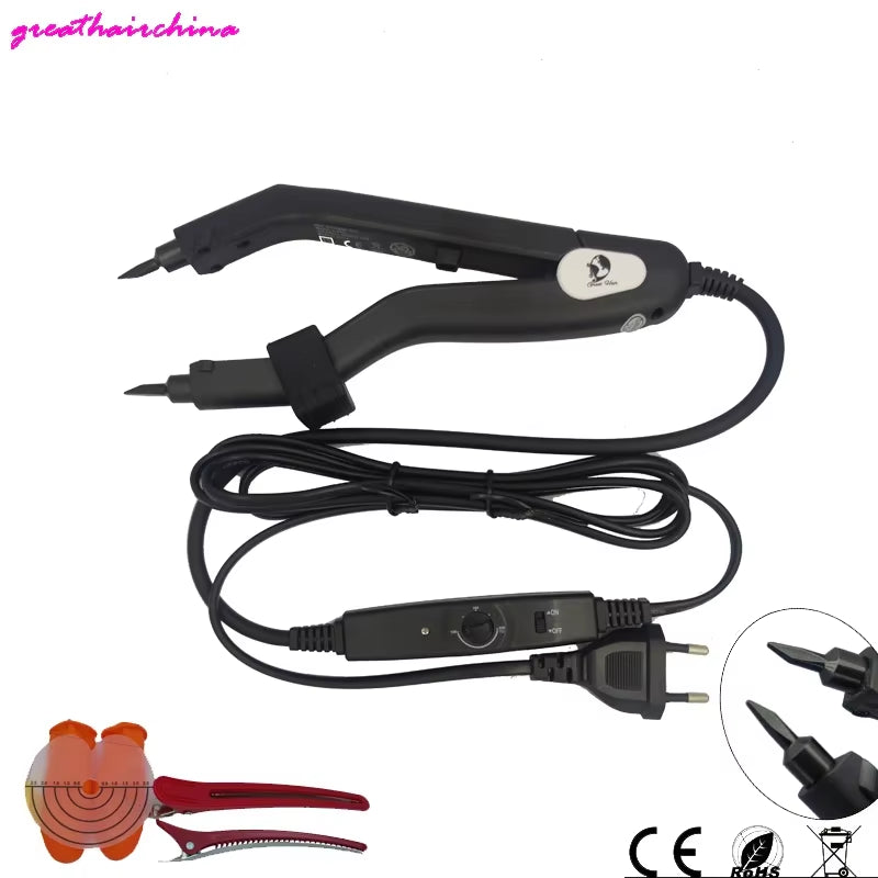 Professional Mini Heat Iron Hair Connectors Set Latest Version Sharp Tip Joint Keratin Hair Extensions Tools for EU AU US UK