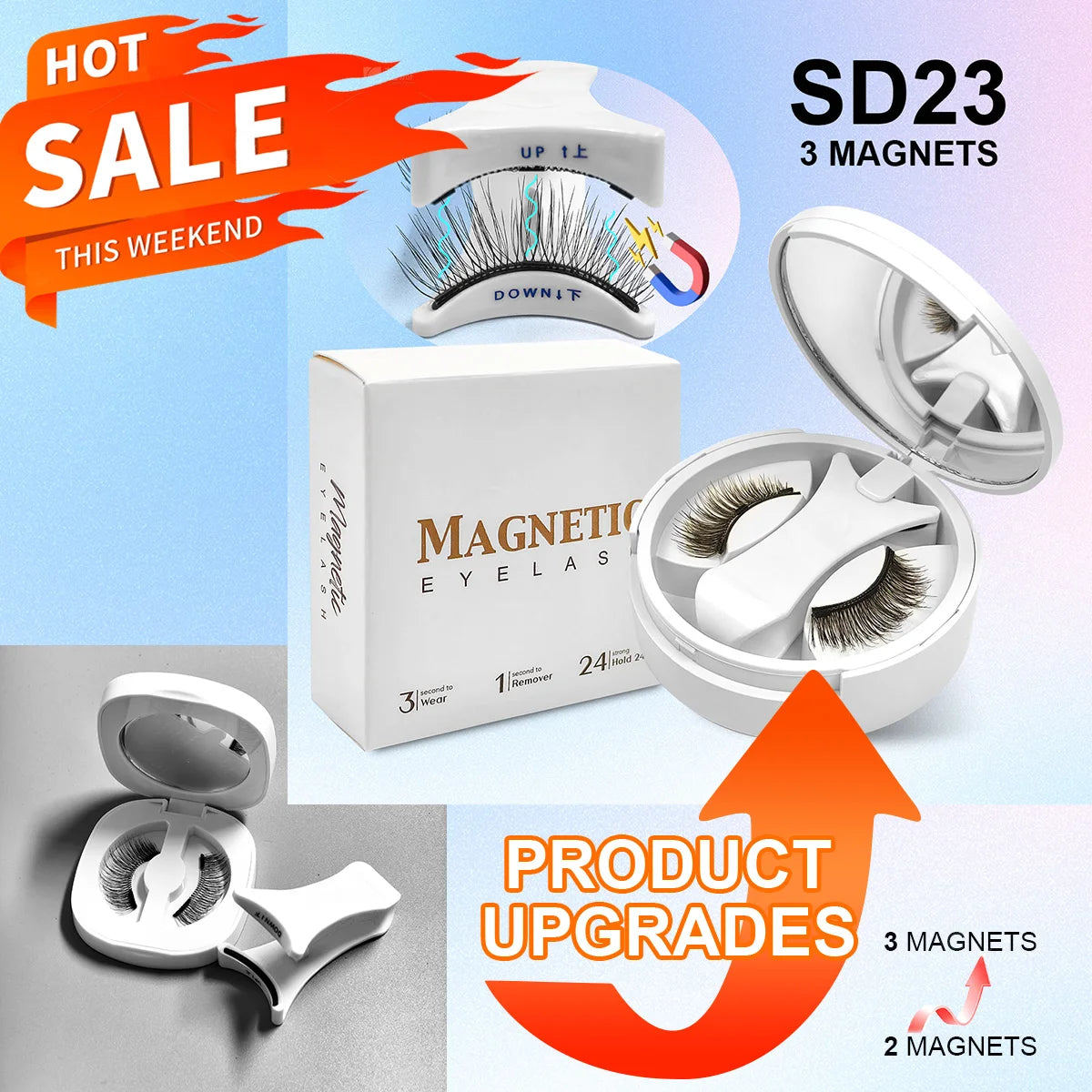 Magnetic False Eyelashes Integrated Box New Glue-Free False Eyelashes Kit
