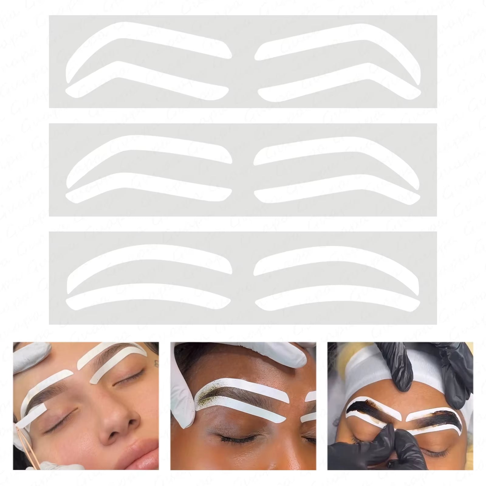 2024 Disposable Eyebrow Design Stencil Eyebrow Tint Airbrush Auxiliary Sticker for Brows Shaping with Single Eyebrowstype Option