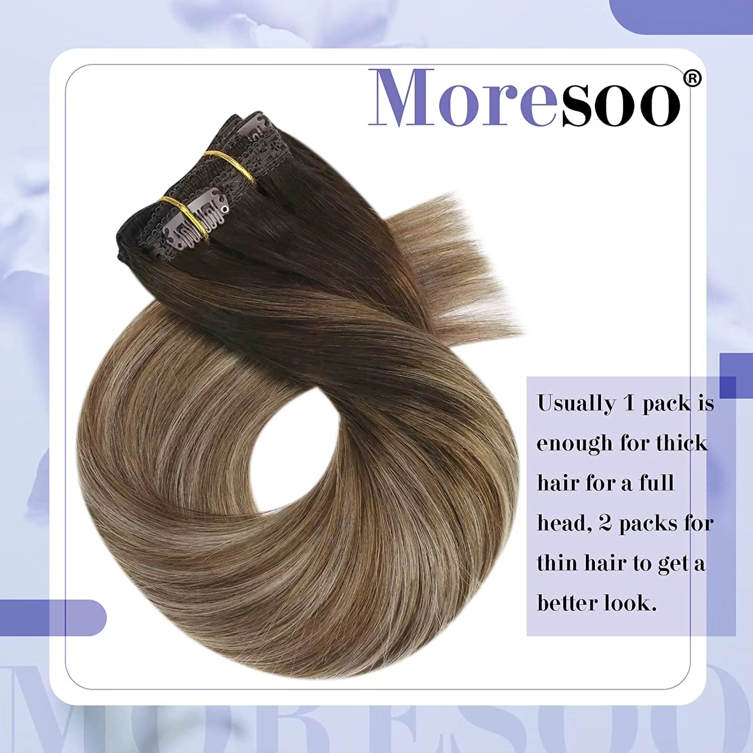 [Hot Sale]  Clip in Hair Extensions Real Natural Hair Remy Straight Set 5&7 Pcs Brazilian Clip in Human Hair Extensions