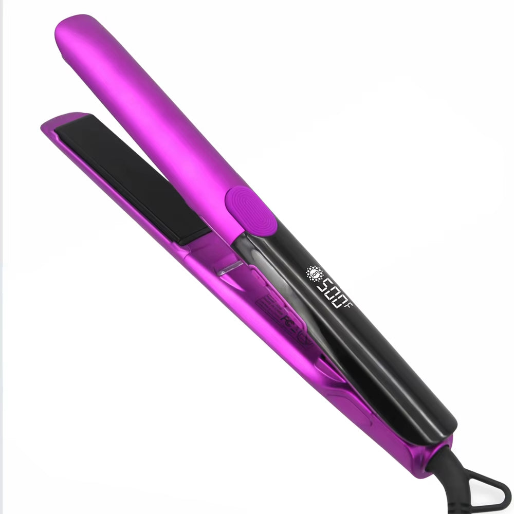 Hair Straightener Curler Plasma Keratin Treatment 500°F Hair Flat Irons for Frizzy Hair Styling Tool 110-240V Dual Voltage