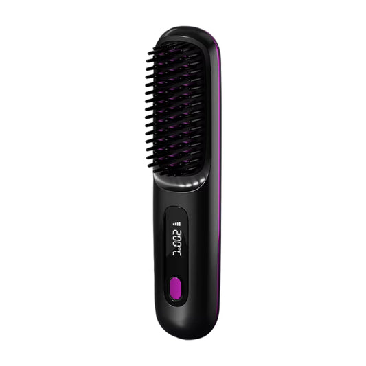 Cordless Hair Straightener Portable Straightener Brush Anti-Scald Negative Ions Hair Straightener Rechargeable for Home Travel