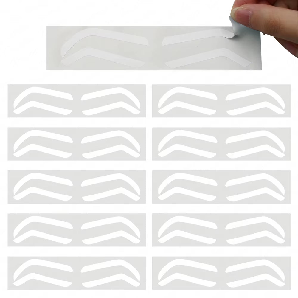 2024 Disposable Eyebrow Design Stencil Eyebrow Tint Airbrush Auxiliary Sticker for Brows Shaping with Single Eyebrowstype Option