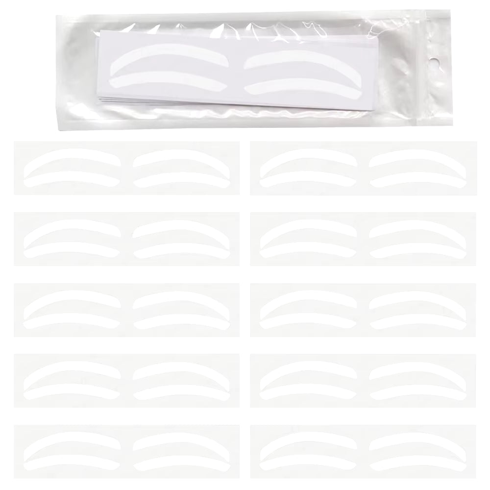 2024 Disposable Eyebrow Design Stencil Eyebrow Tint Airbrush Auxiliary Sticker for Brows Shaping with Single Eyebrowstype Option