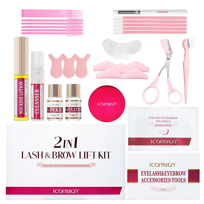 Dropshipping 2IN1 Eyelash Lifting Kit Fast Perming LASH & BROW Liftng Kit Lasting 6-8 Weeks Mascara Enhancer Makeup Tools