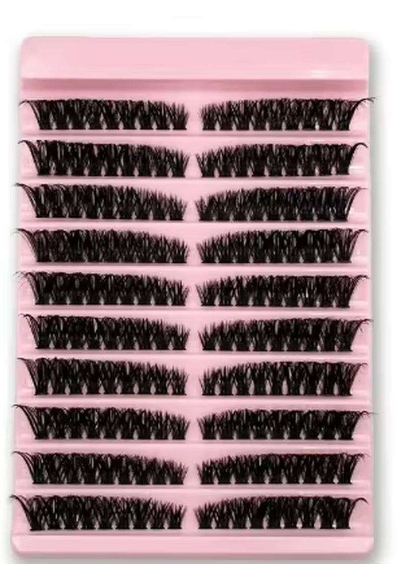 MIAOJIE DIY Lash Extension Kit 720Pcs Lash Clusters Individual Eyelashes Kit with Lash Bond and Seal Wispy Natural Mange Lashes