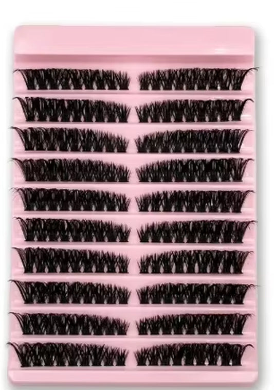 MIAOJIE DIY Lash Extension Kit 720Pcs Lash Clusters Individual Eyelashes Kit with Lash Bond and Seal Wispy Natural Mange Lashes