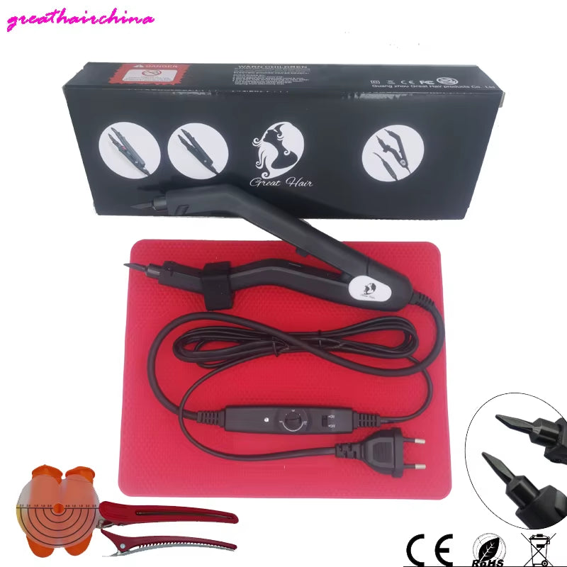 Professional Mini Heat Iron Hair Connectors Set Latest Version Sharp Tip Joint Keratin Hair Extensions Tools for EU AU US UK