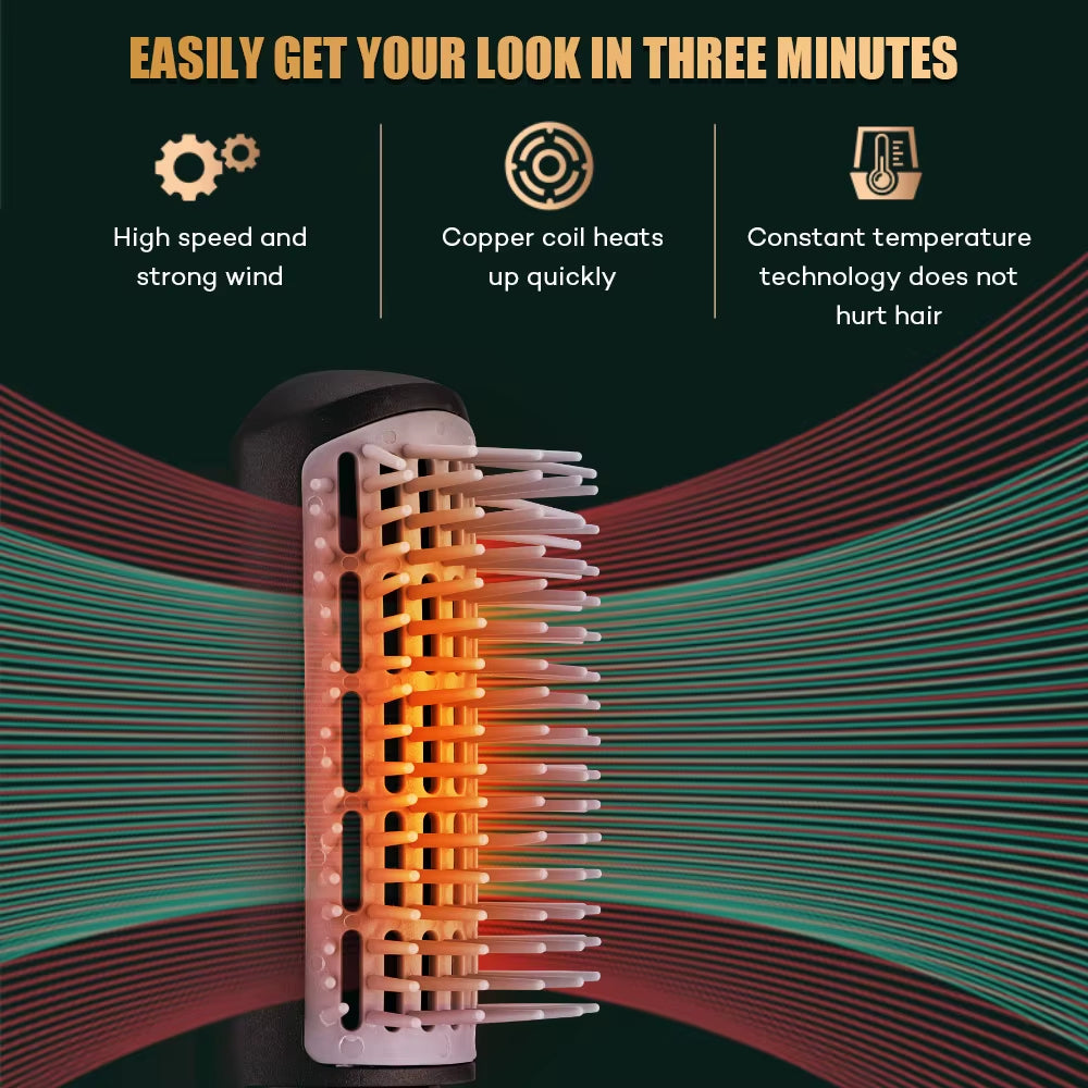 NEW Hair Dryer Comb Hot Air Curling for Hair Roller Blow Dryer Ionic Hair Straightening Brush Quick Dry Hair Curler Curling Iron