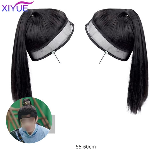 Synthetic Cosplay Headdress Hanfu Hat Black Hanfu Men Warrior Cosplay Hair Products Ming Dynasty Ancient History Ninjas Hair