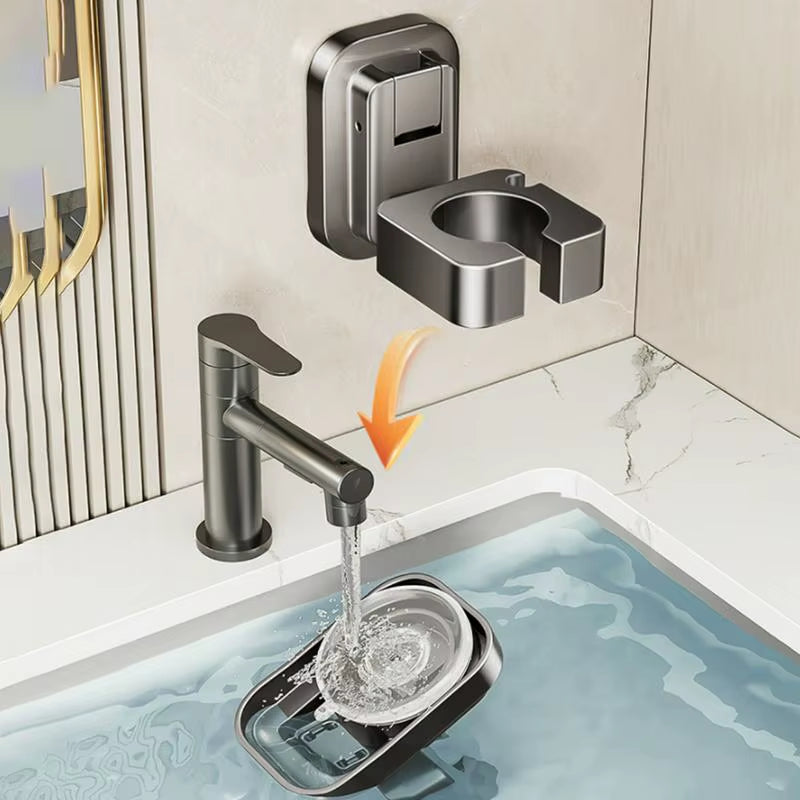 Hair Dryer Holder Wall Mounted Suction Cup Blow Dryer Organizer Dryer Hanger Hair Dryer Storage Rack for Bedroom & Bathroom