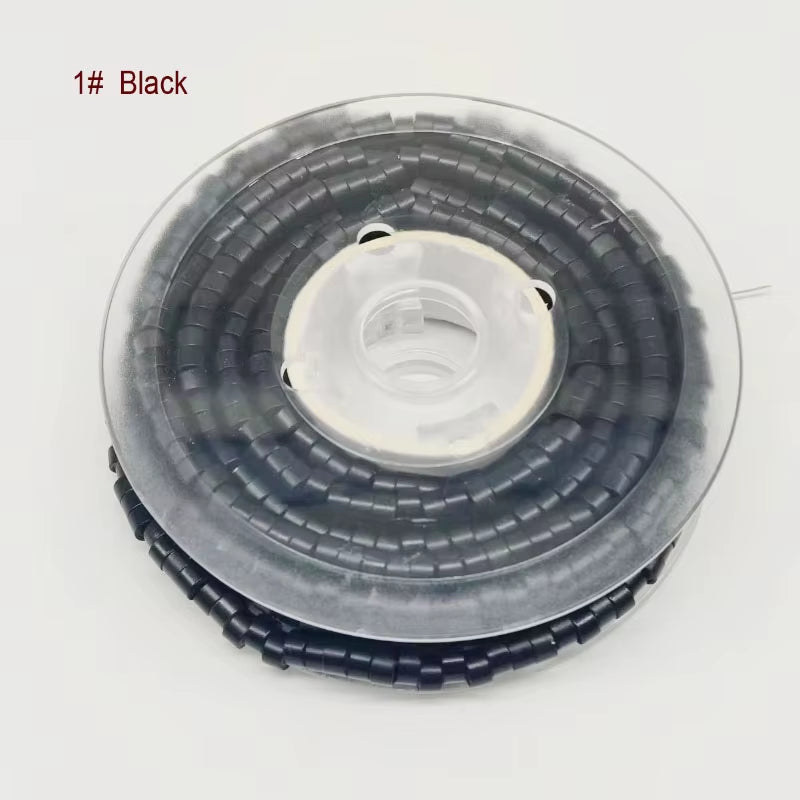 500PCS 4.5*2.5*3.0Mm Pre-Loaded Silicone Aluminum Micro Rings Links Beads Hair Extension Tools for Keratin Hair Extensions