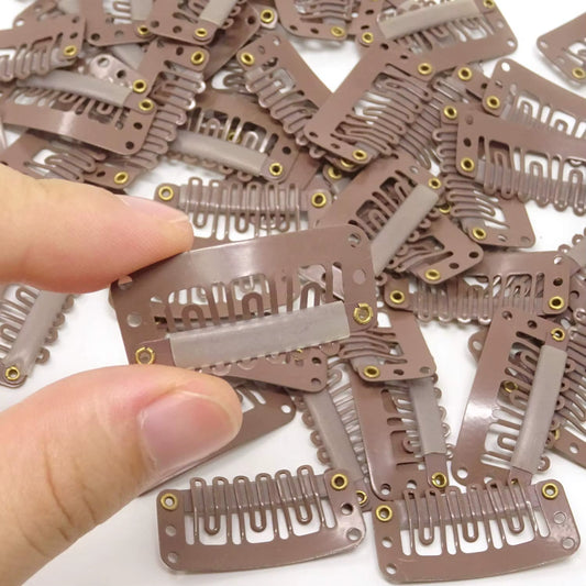 50 Clips for Clip-In Real Hair Wefts Hair Extensions Wig Hair Clip Hair Clips
