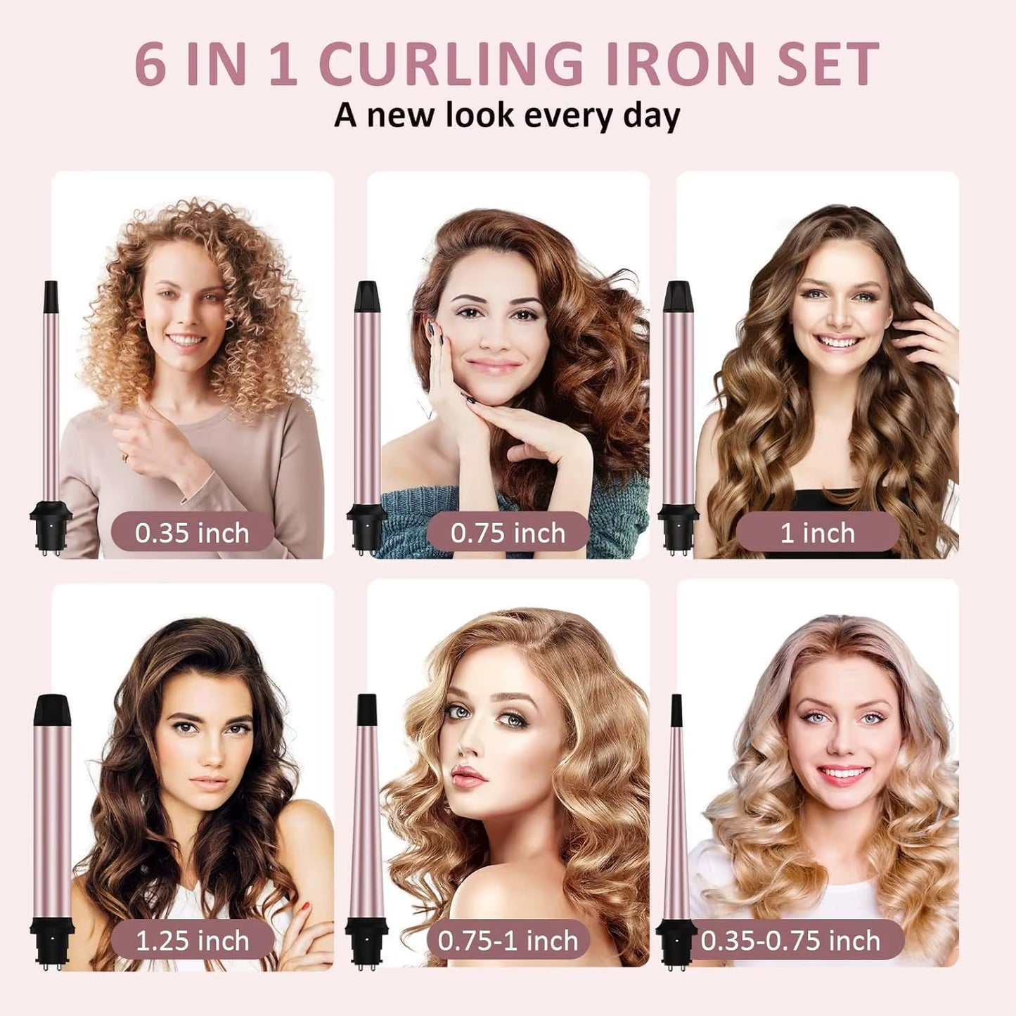 Thermal Brush, 1.5 Inch Heated round Curling Brush 2-In-1 Hair Dryer and Styler, Hot Straightener Comb with Detachable Head For
