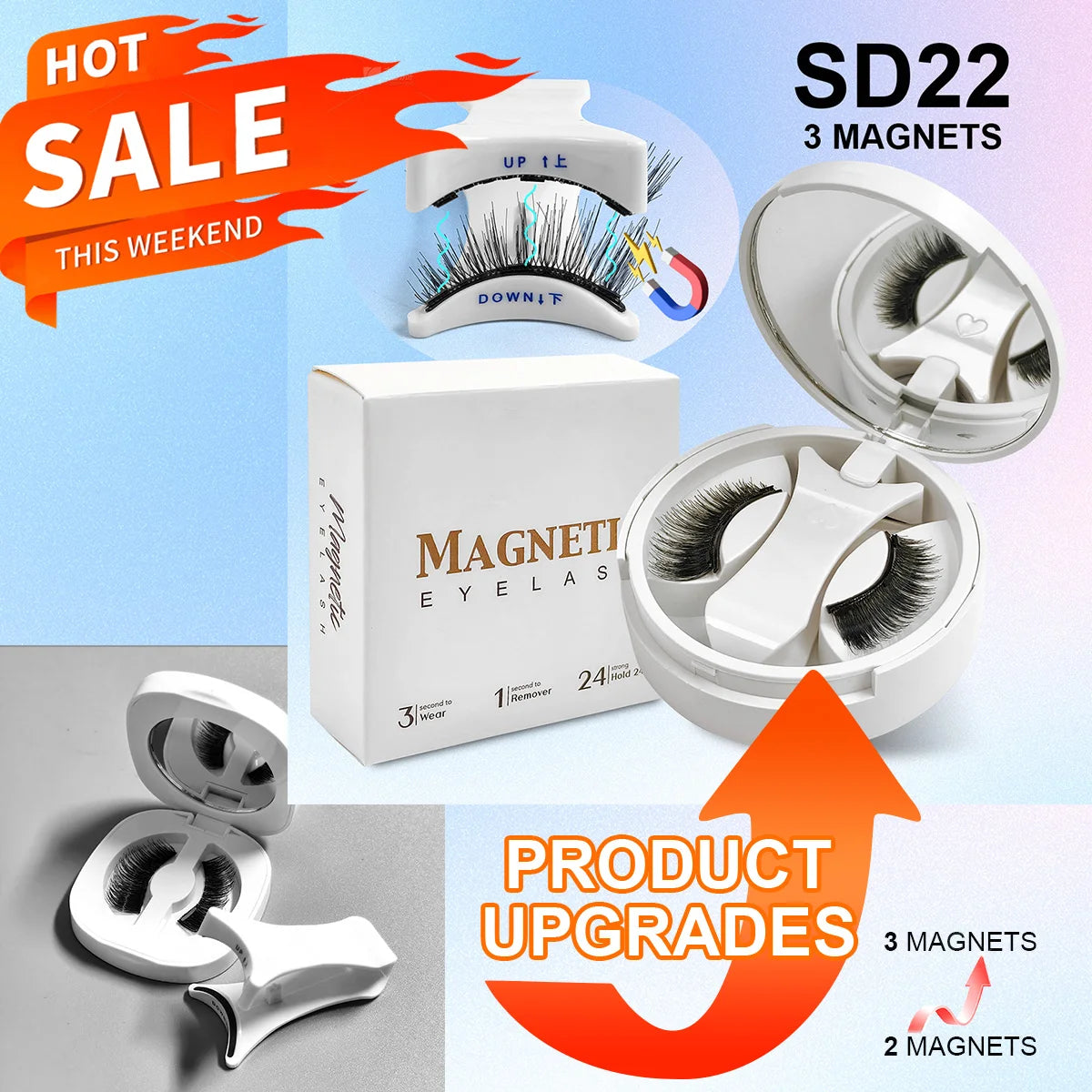 Magnetic False Eyelashes Integrated Box New Glue-Free False Eyelashes Kit