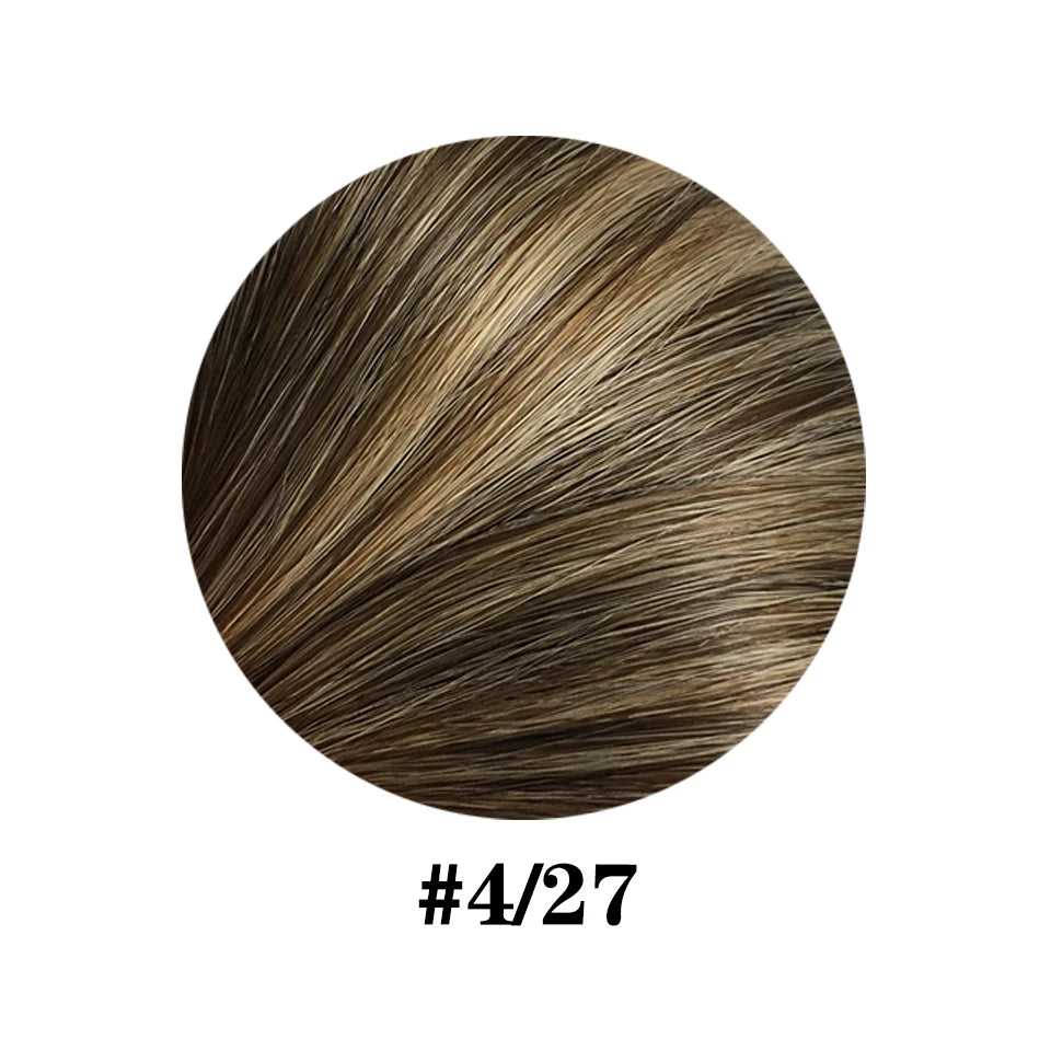 Clip in Hair Extensions #4 Brown Hair Real Human Hair Double Weft 8Pcs Hair Extensions Clip Ins Straight Human Hair for Woman