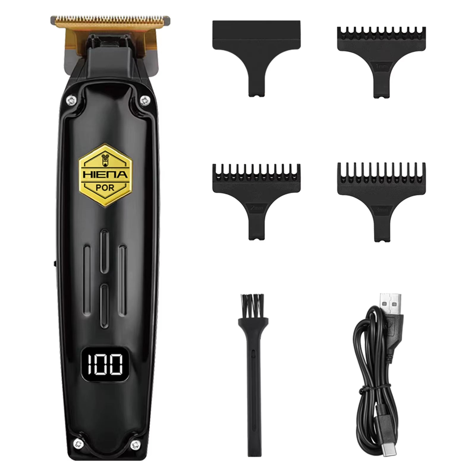 HYN Electric Hair Clipper Smart Digital Display Hair Beard Shaver Professional Hairdressing Carving Hair Cutting Machine