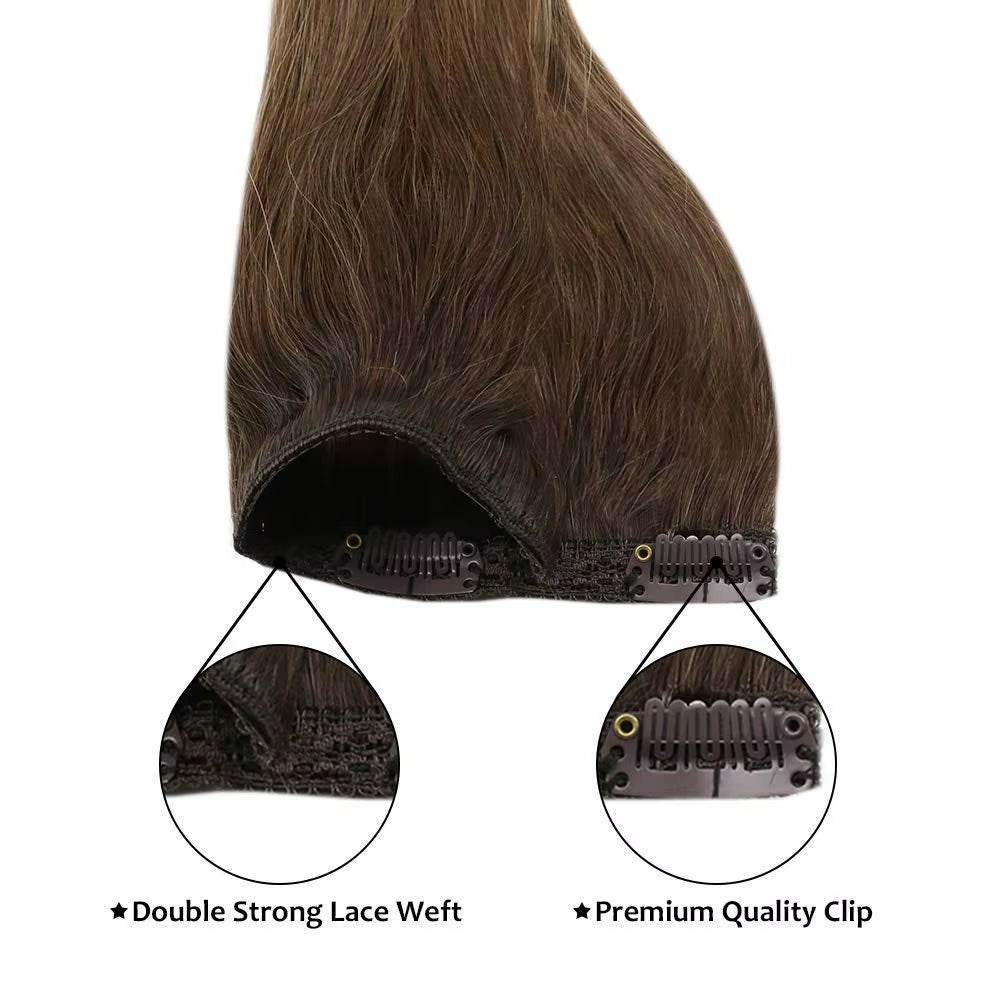[Hot Sale]  Clip in Hair Extensions Real Natural Hair Remy Straight Set 5&7 Pcs Brazilian Clip in Human Hair Extensions