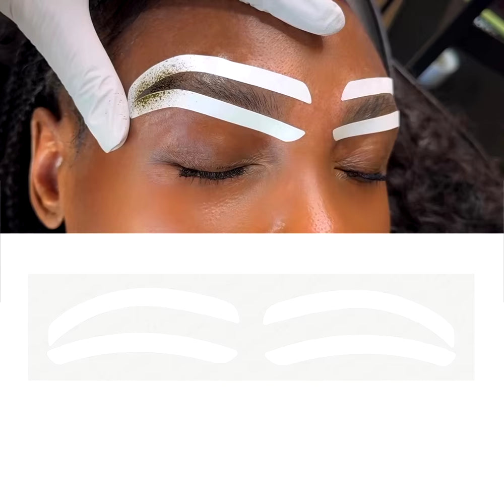 2024 Disposable Eyebrow Design Stencil Eyebrow Tint Airbrush Auxiliary Sticker for Brows Shaping with Single Eyebrowstype Option