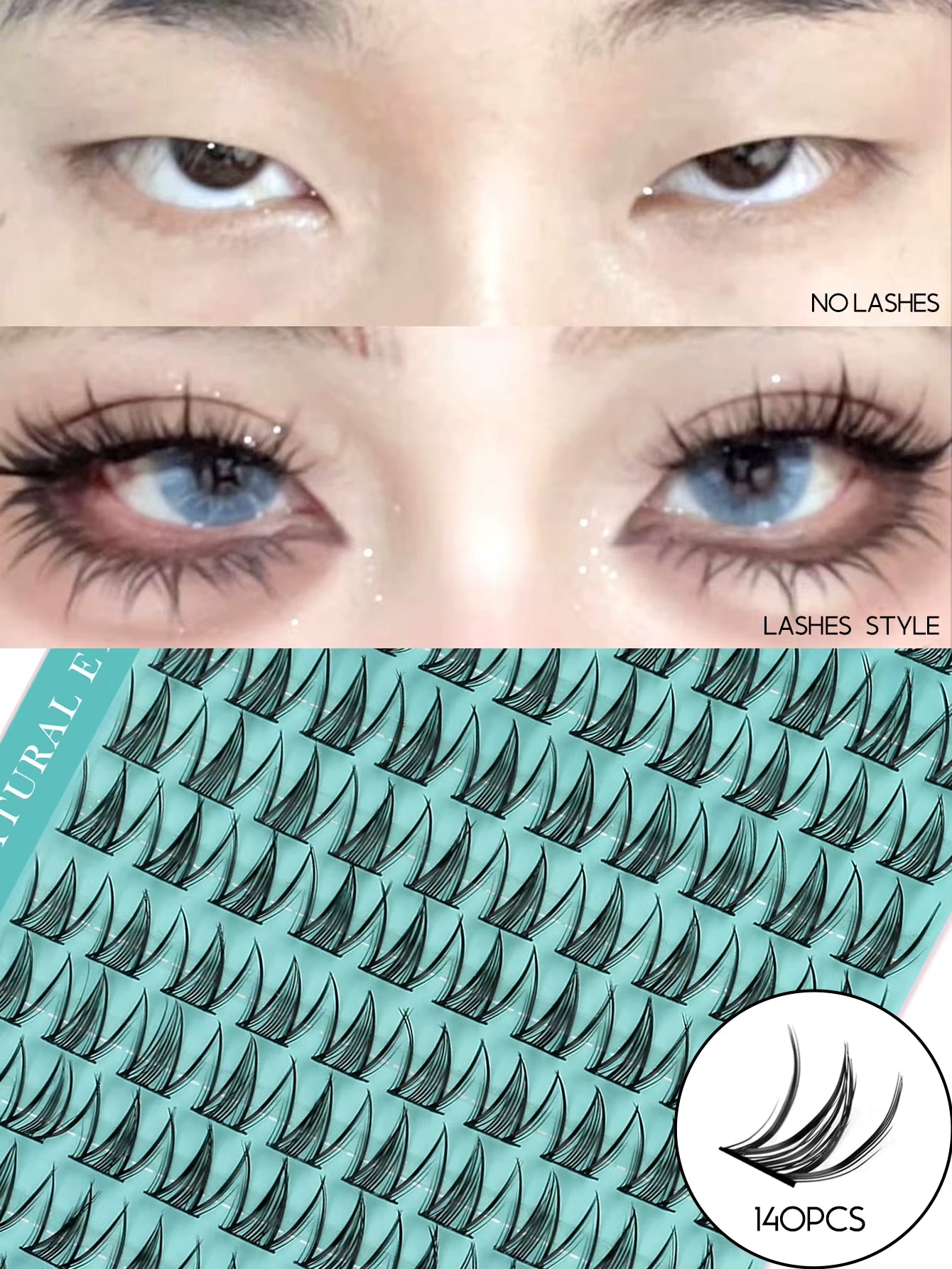 DIY Lash Kit 10-18Mm Manga Lashes Mixed Tray Lash Clusters Individual Eyelashes Kit with Lash Bond DIY Lashes