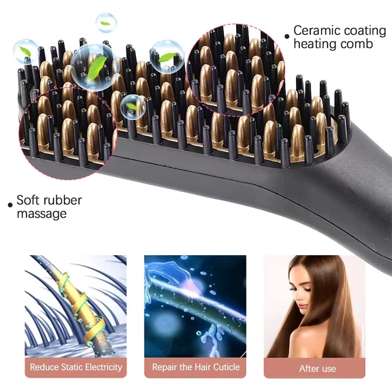 Xiaomi Professional Negative Ion Hair Straightener Hair Straightener 3In1 Major Quick Heated Electric Hot Comb Hair Straightener